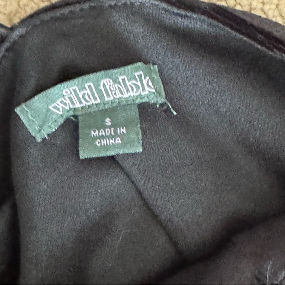 Wild Fable SET Black Velvet Pants & Crop Top NEW - Picture 8 of 17